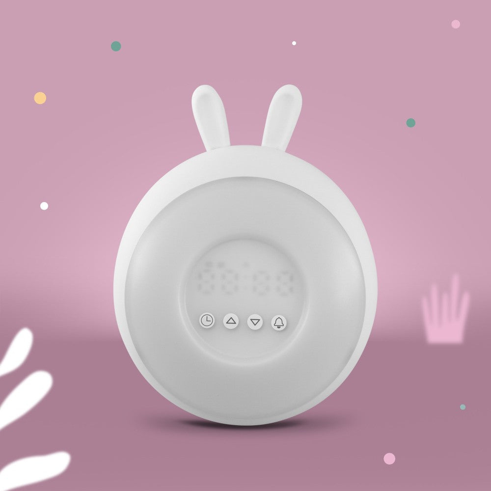 Alarm Clock / Led Lamp RGB Bunny White