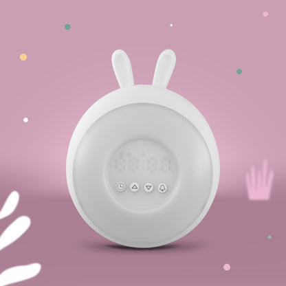 Alarm Clock / Led Lamp RGB Bunny White