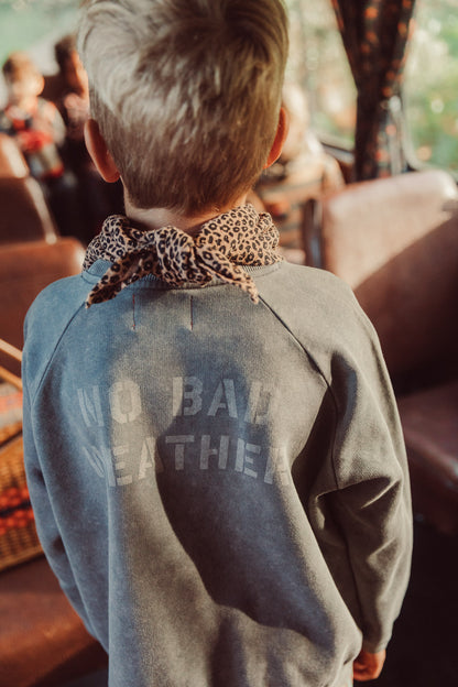 Sweatshirt Grey With Sun And Cloud Print