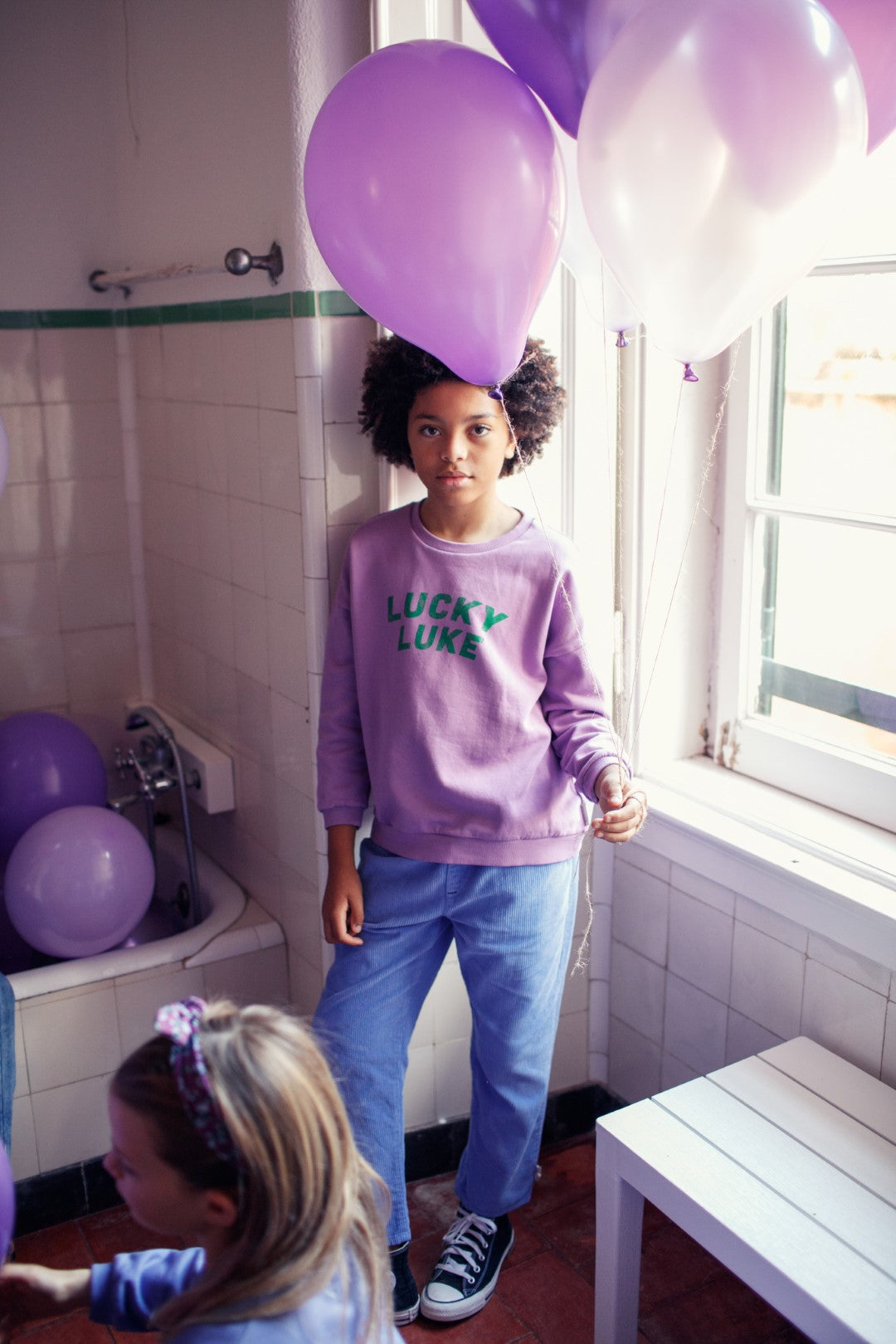 Sweatshirt Mauve Lucky Luke Print