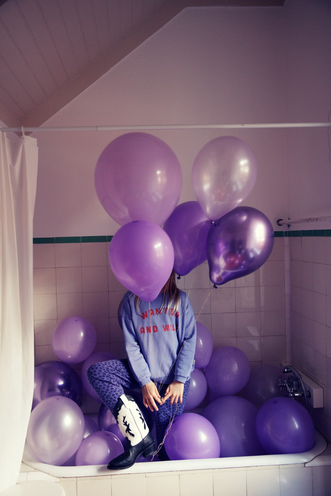 Sweatshirt Purple Wanted &amp; Wild Print