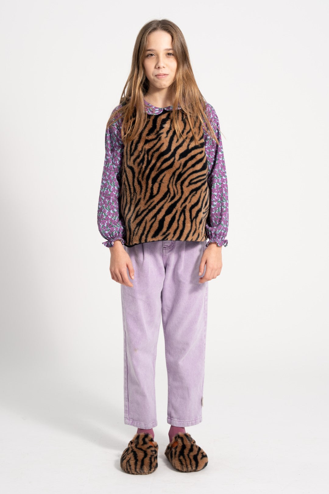 Mom Fit Trousers Lilac