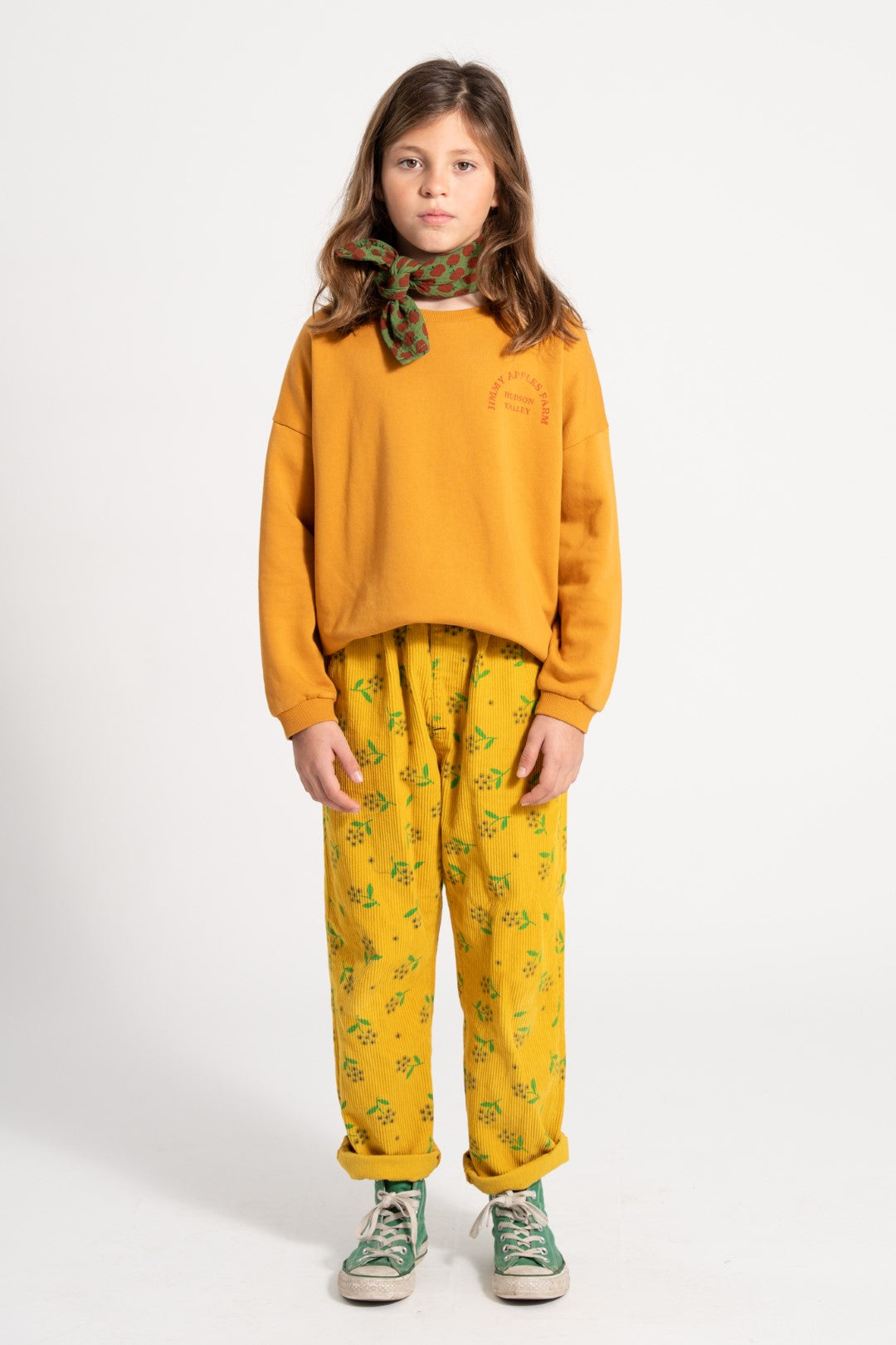 Trousers Yellow Mustard Flowers Allover