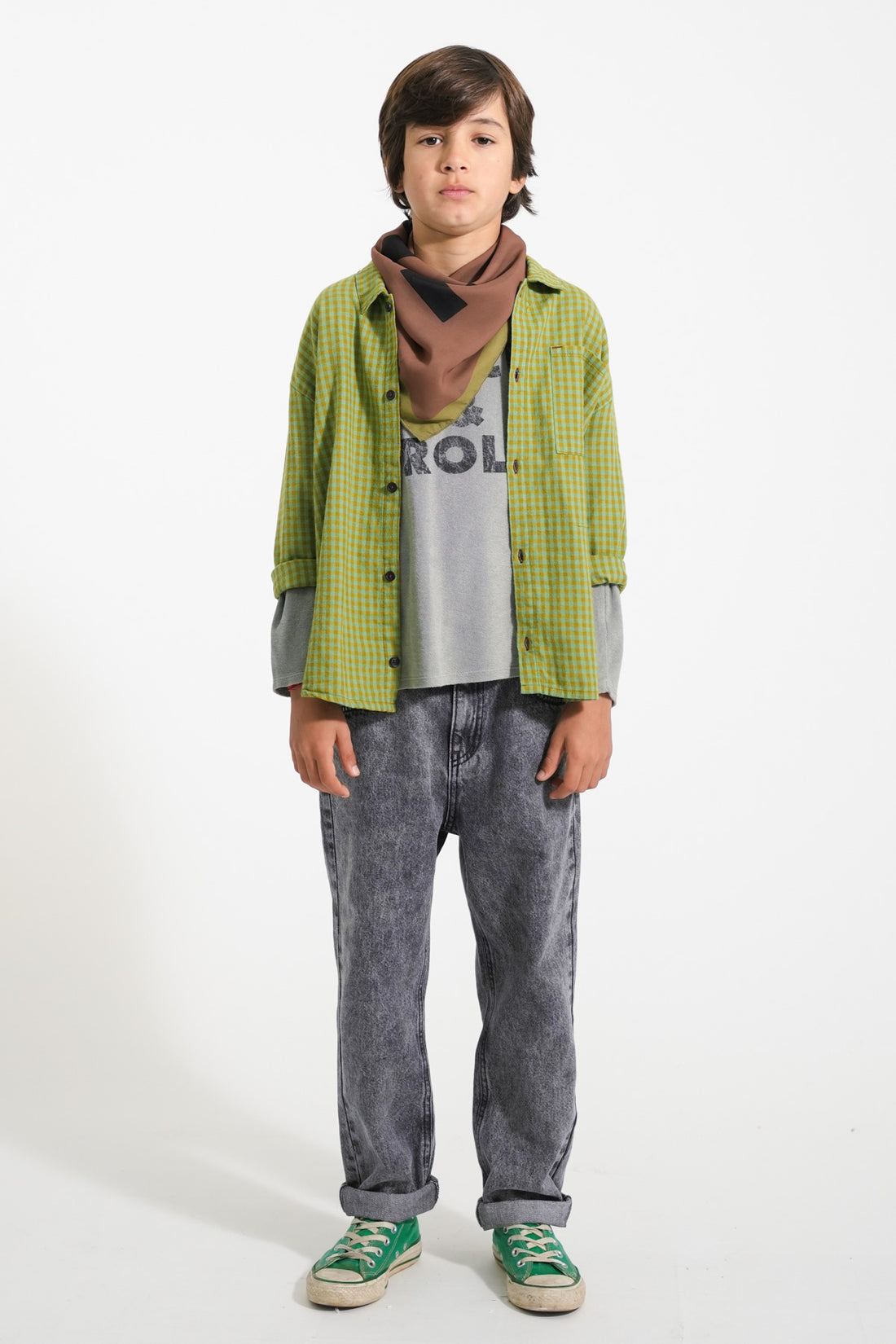 Unisex Trousers Washed Black Denim