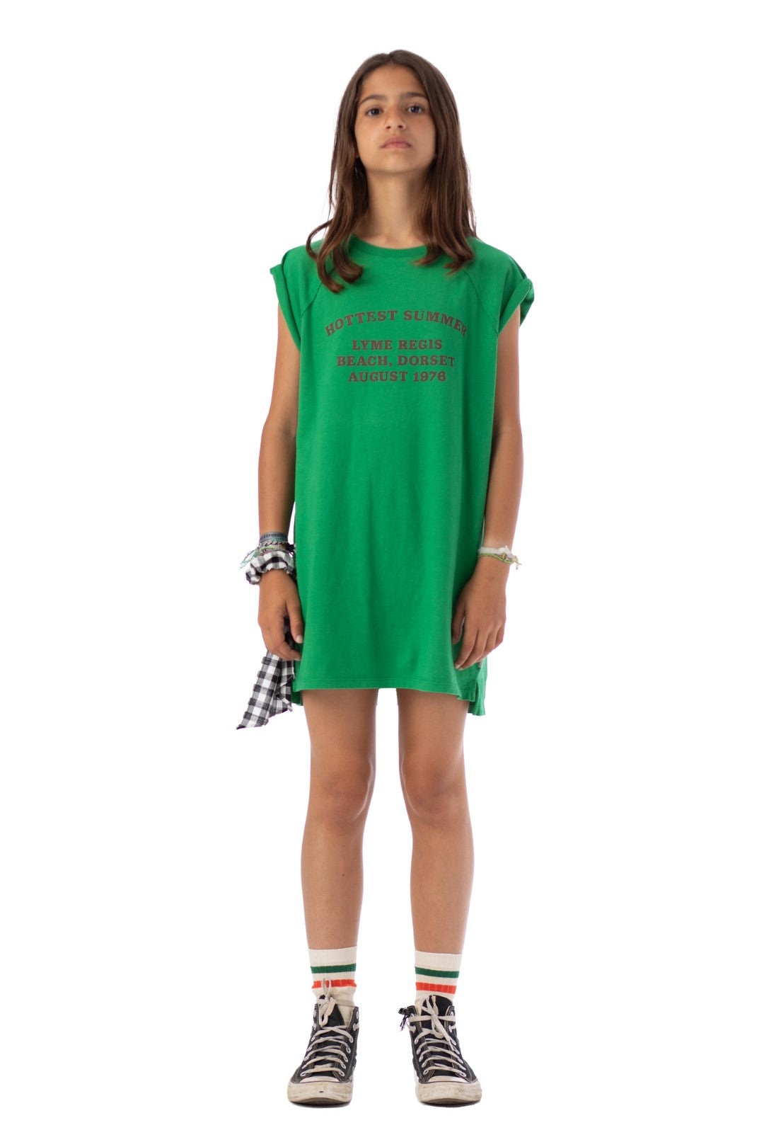 T-shirt Dress Green With Hottest Summer Print