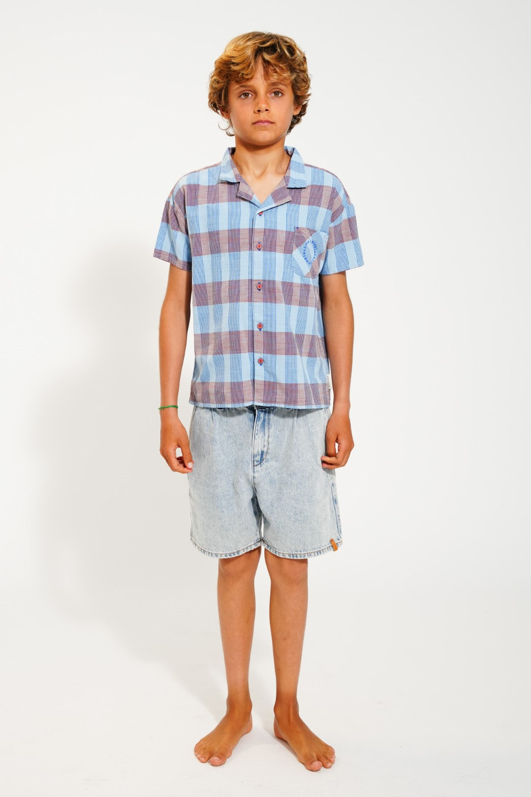 Hawaiian Shirt Blue Checkered