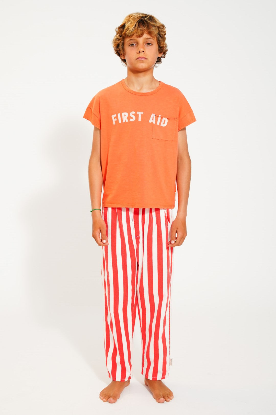T-Shirt Orange With First Aid Print