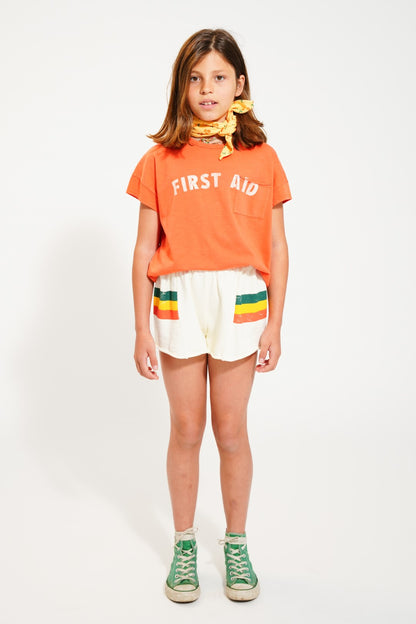 Shorts Ecru With Multicolor Stripes