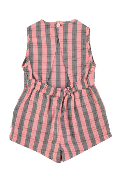 Short Jumpsuit Pink Checkered - Piupiuchick