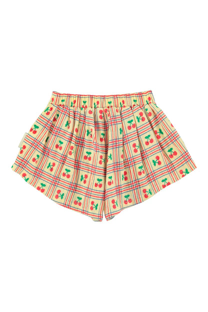 Shorts Light Yellow With Cherries Allover - Piupiuchick