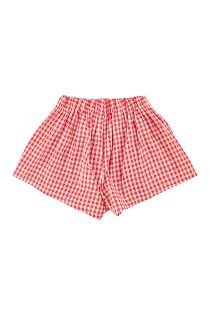 Shorts Red And Ecru Checkered - Piupiuchick