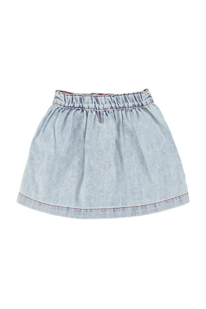 Short Skirt Blue Light Denim - Piupiuchick