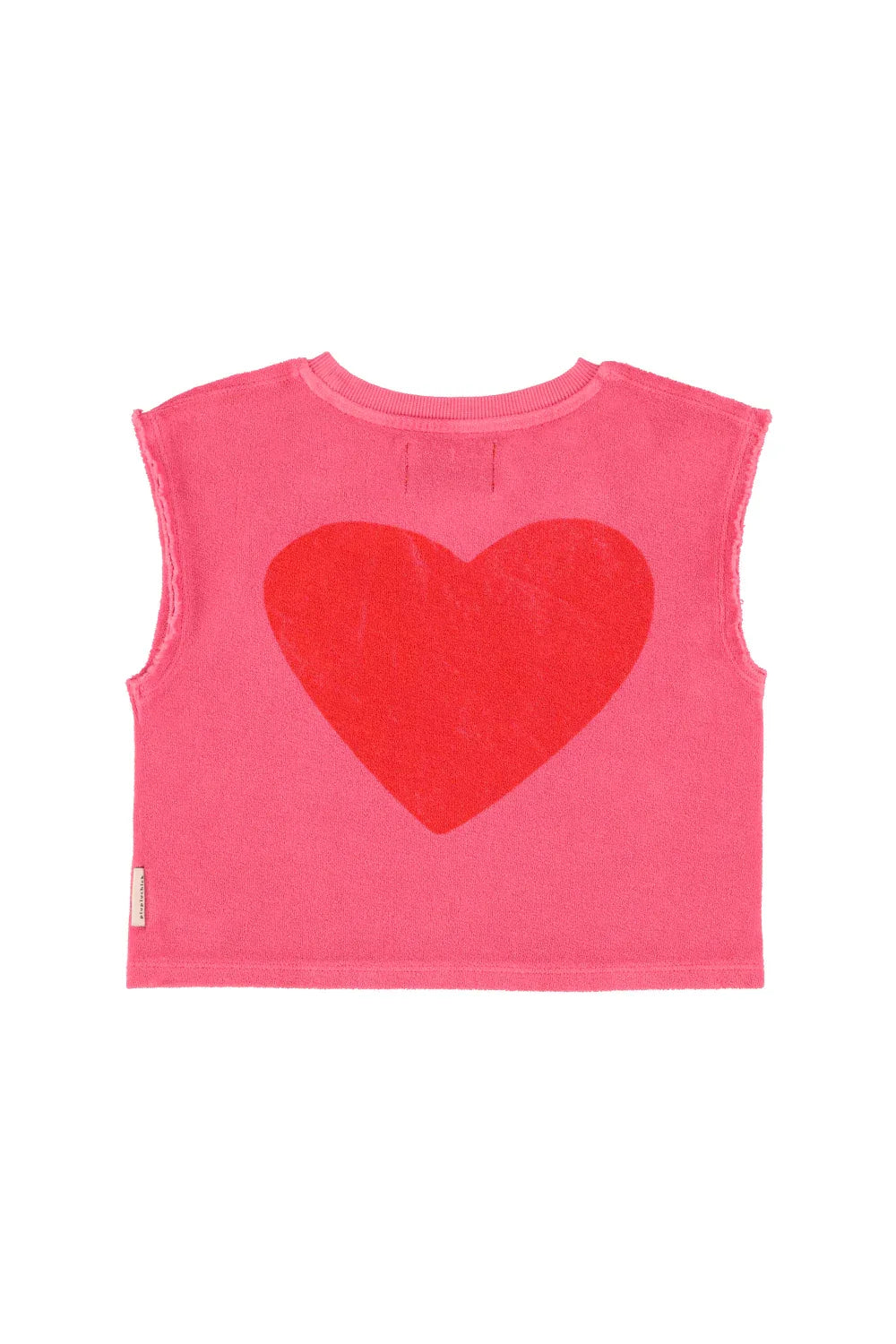 Sleeveless Top Pink With Amour Print - Piupiuchick