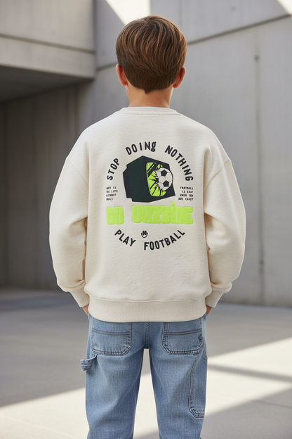 Sweatshirt Brighton Off-White – rugfoto met achtergrond