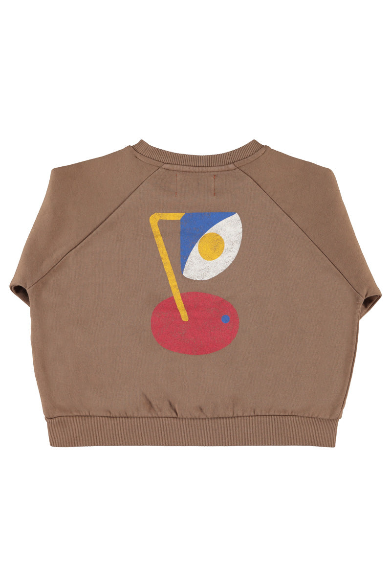 Sweatshirt Brown With Captain Print