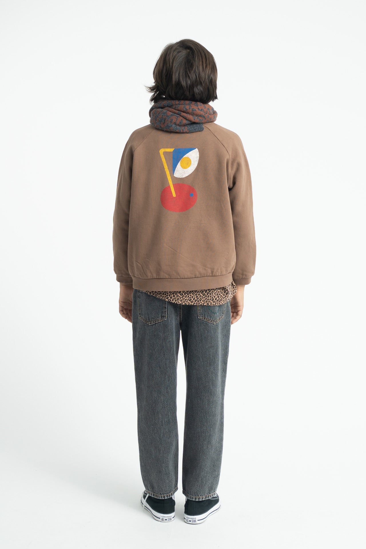 Sweatshirt Brown With Captain Print