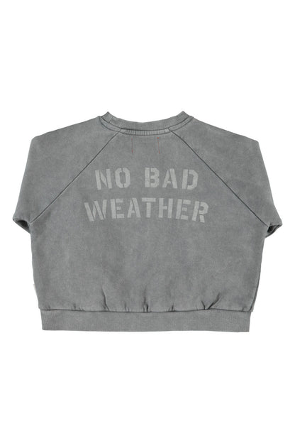 Sweatshirt Grey With Sun And Cloud Print