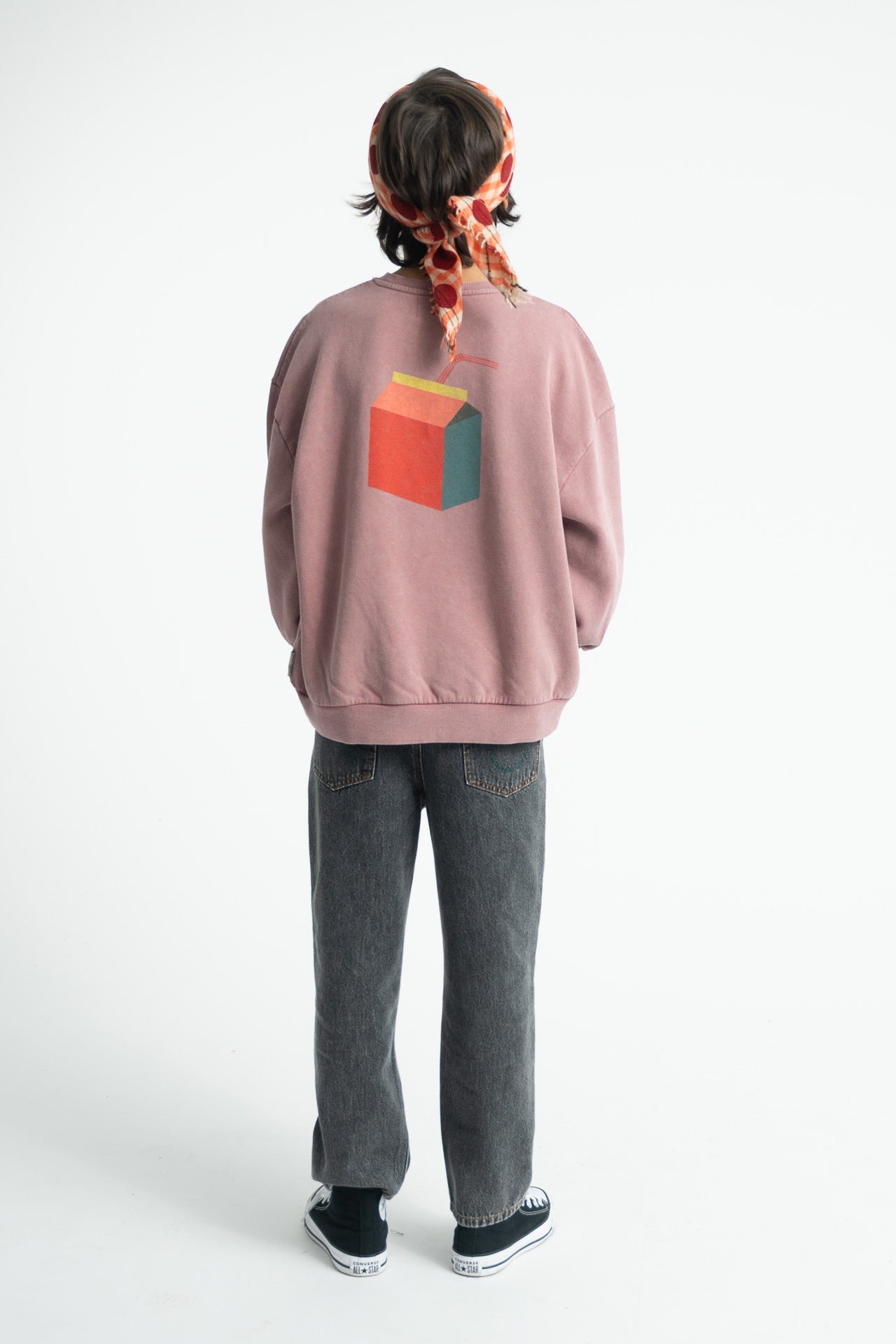 Oversized Sweatshirt Pink With Lunch Break Print