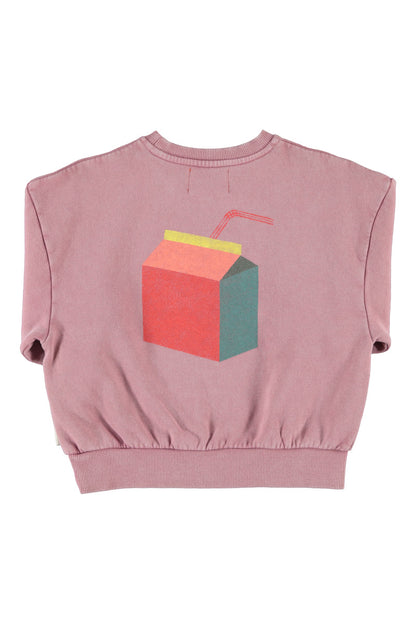 Oversized Sweatshirt Pink With Lunch Break Print