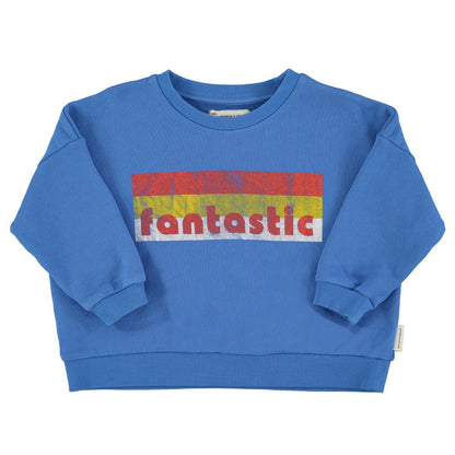Sweatshirt Blue With Fantastic Print