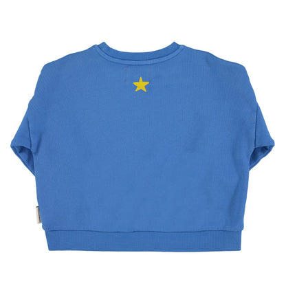 Sweatshirt Blue With Fantastic Print