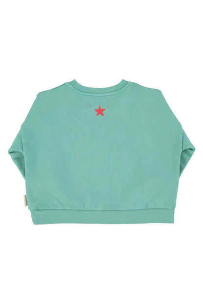 Sweatshirt Turquoise With Peace Print - KDkes