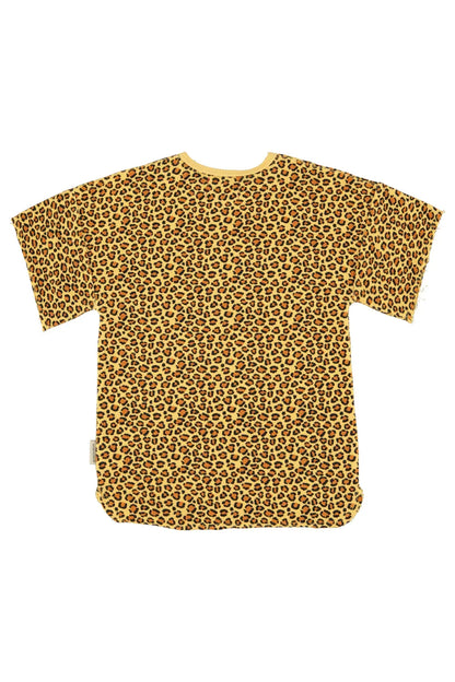 T-shirt Dress Mustard Animal Print - Piupiuchick