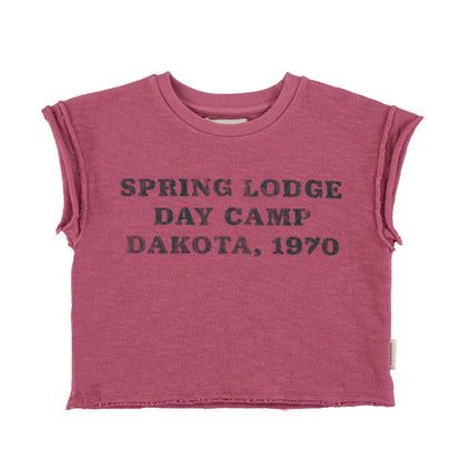 T-Shirt Aubergine With Spring Lodge Print