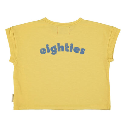 T-Shirt Yellow With Multicolor Wave Print