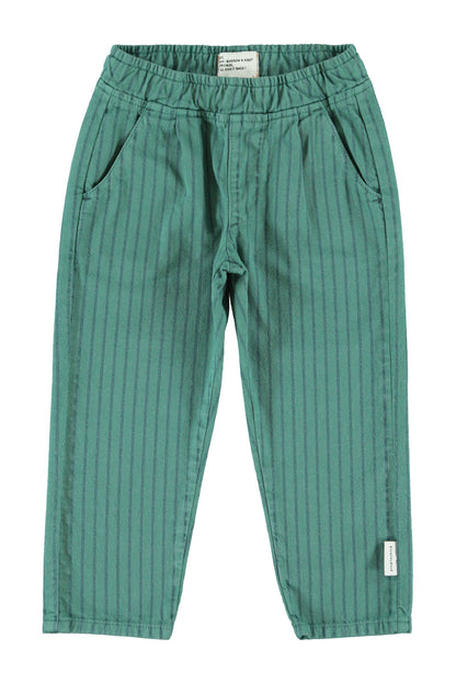 Trousers Green With Black Stripes