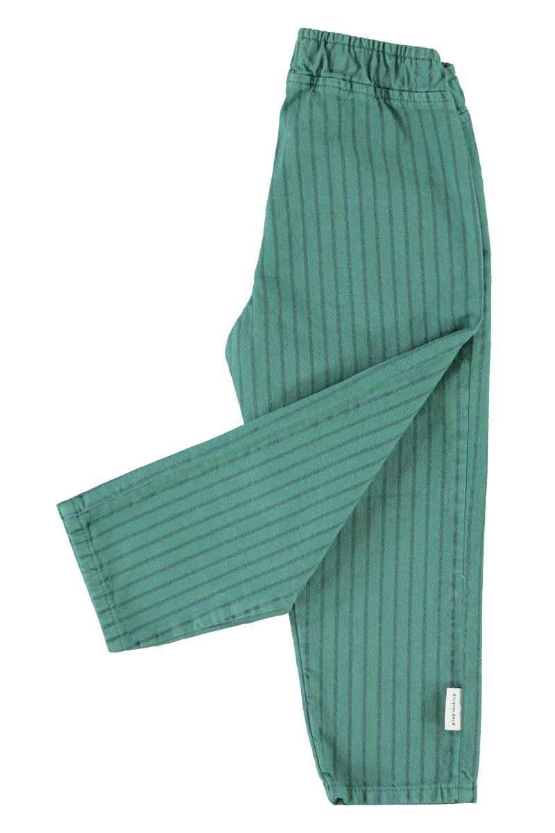 Trousers Green With Black Stripes