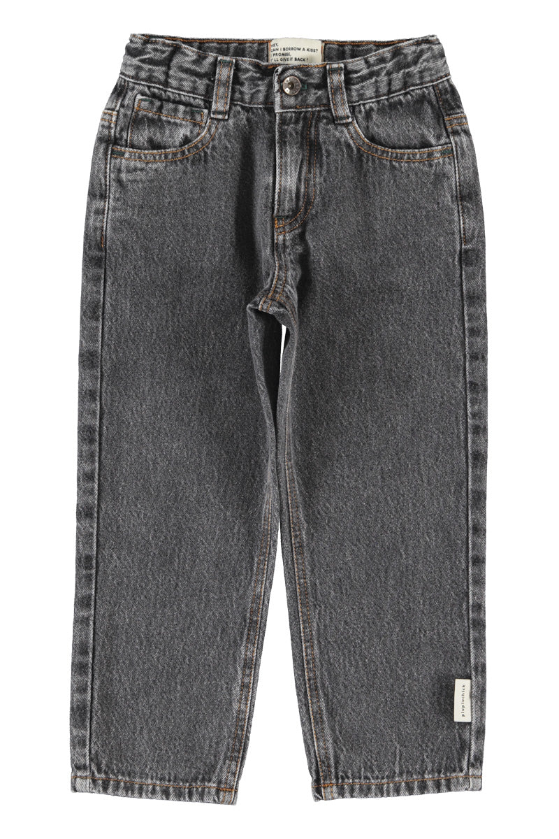 Unisex Trousers Grey Denim