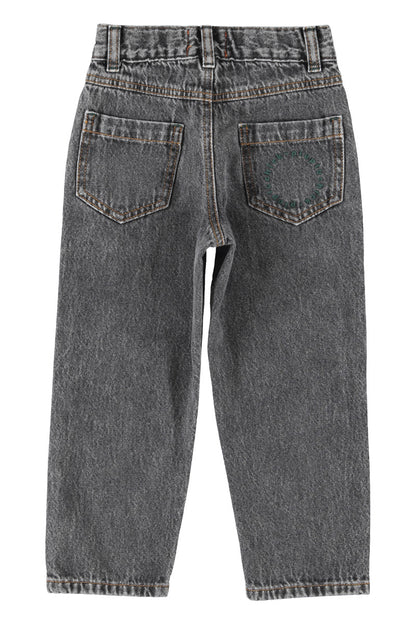 Unisex Trousers Grey Denim