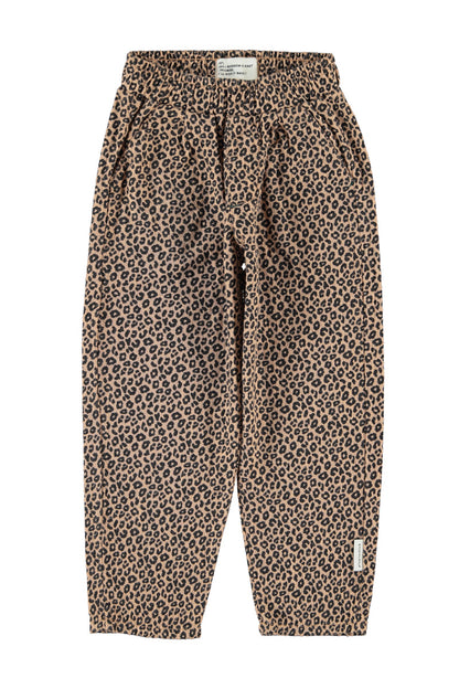 Unisex Trousers Brown With Animal Print