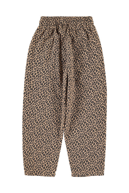 Unisex Trousers Brown With Animal Print