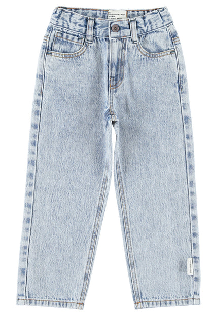 Unisex Trousers Fadded Light Blue Denim