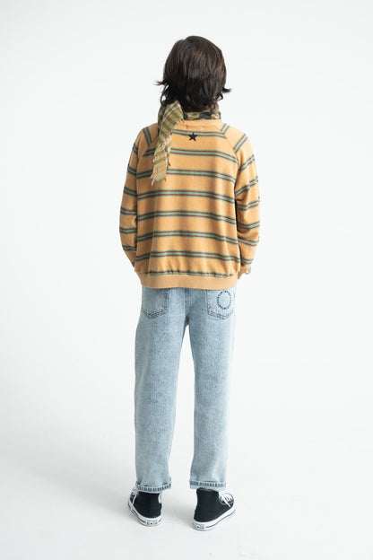 Unisex Trousers Fadded Light Blue Denim