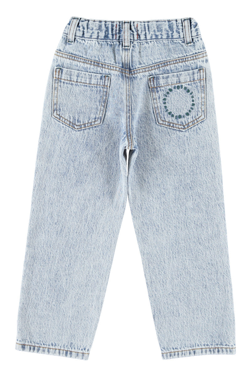 Unisex Trousers Fadded Light Blue Denim