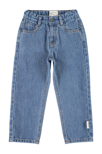 Unisex Trousers Washed Navy Denim