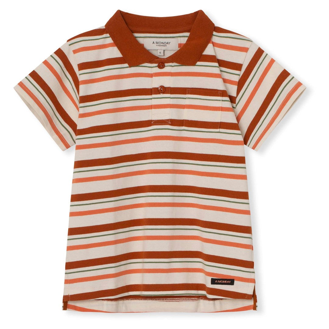Sigurdo Polo Umber Stripe Summer van A Monday In Copenhagen