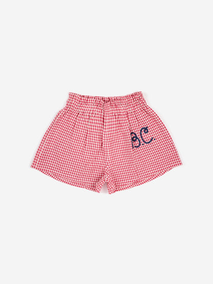 Pink Vichy Woven Shorts van Bobo Choses