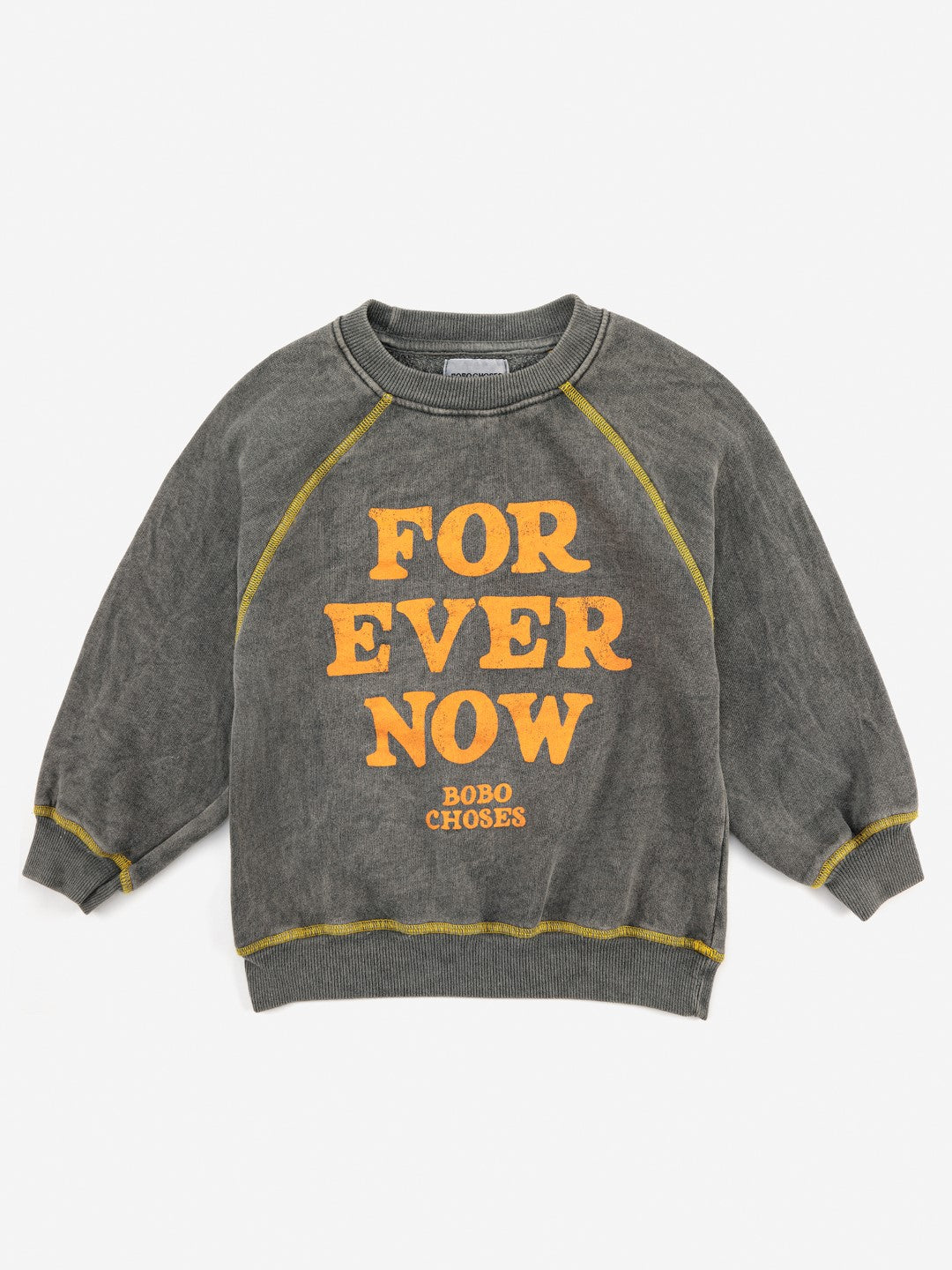 Forever Now Yellow Sweatshirt van Bobo Choses