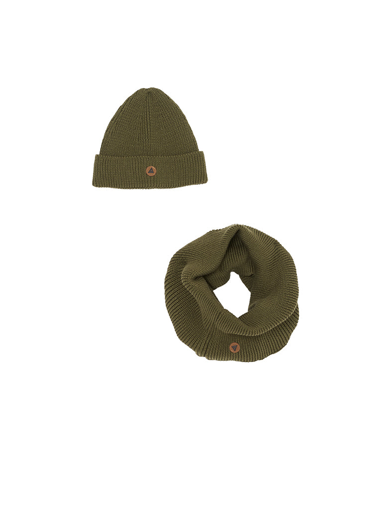 Beanie With Scarf Wout Gothic Olive van Ammehoela