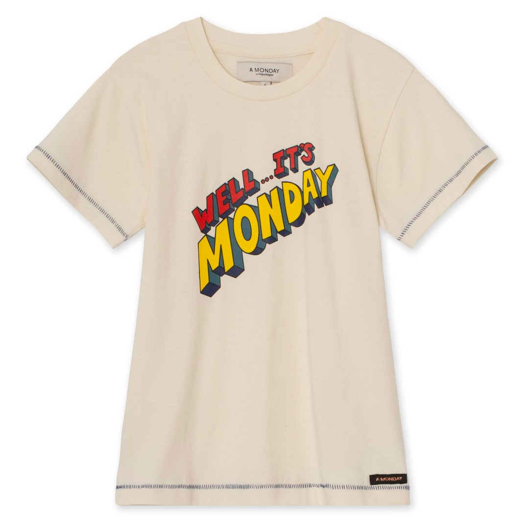 Well T-shirt Butter Cream Soft Jersey van A Monday In Copenhagen