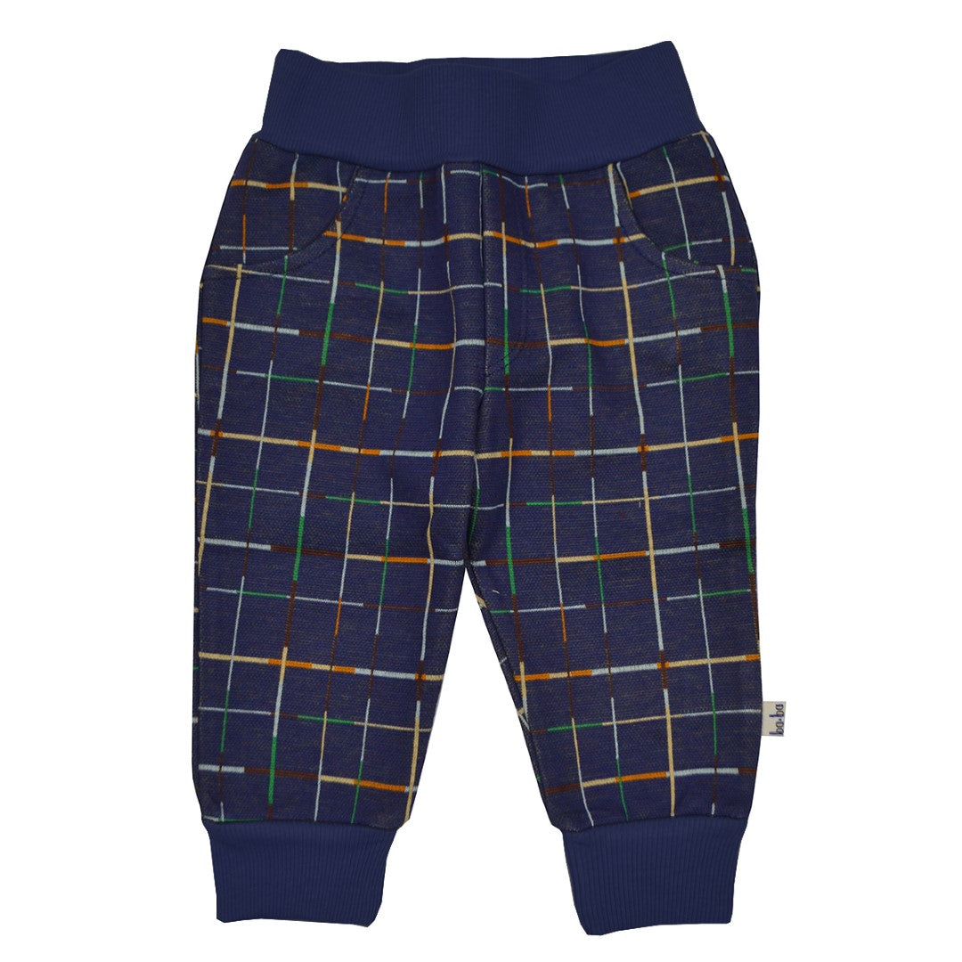 Baby Baggy Jacquard Navy Lines van Baba Kidswear