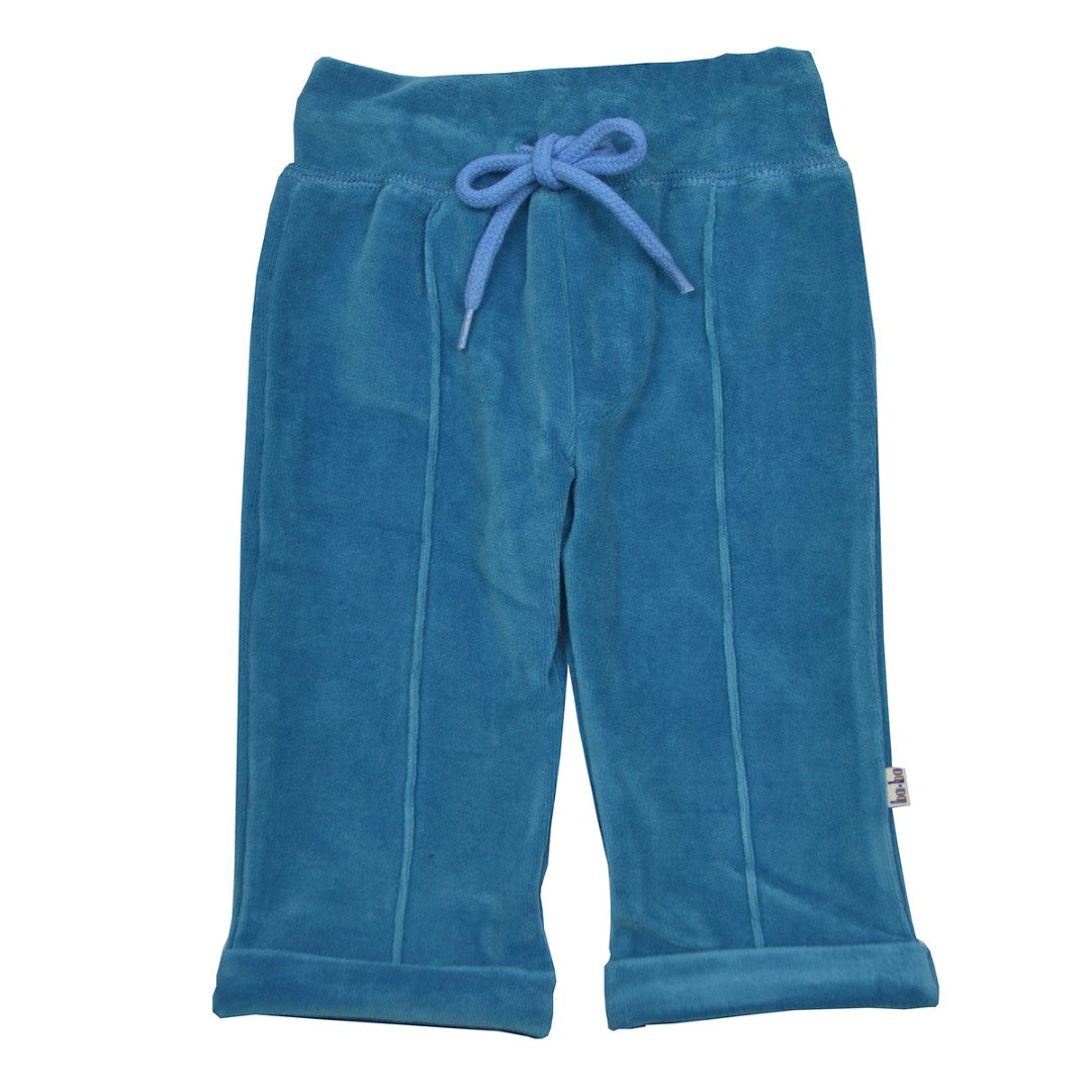 Baby Cisse Pant Velvet Velours Niagara Blue van Baba Kidswear