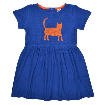 Coco D Dress Terry True Blue van Baba Kidswear