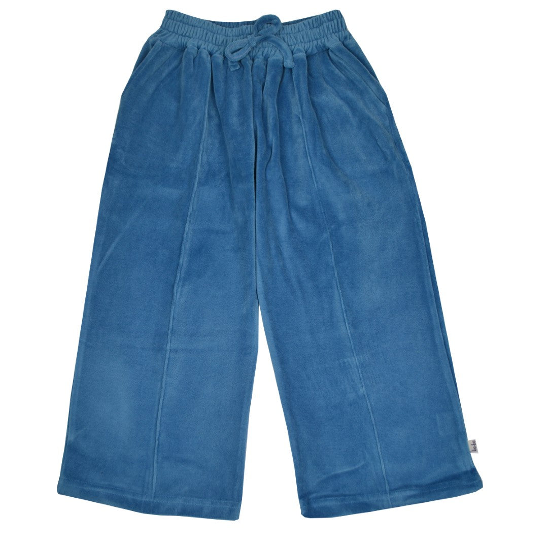 Eli Pant Velvet Velours Niagara Blue van Baba Kidswear