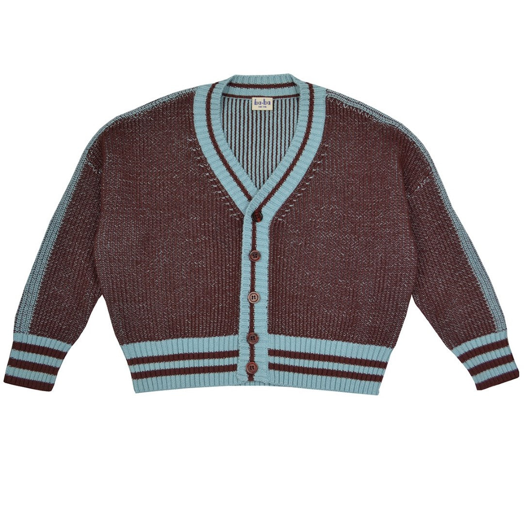 Enio Cardigan Knitwear Rum Raisin van Baba Kidswear