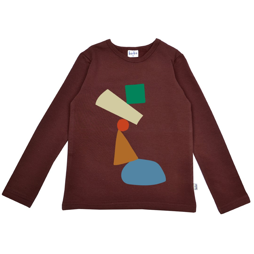 Baby Longsleeve Forms Rum Raisin van Baba Kidswear